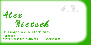 alex nietsch business card